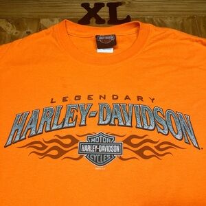 2012 orange Harley-Davidson T-Shirt from Frankfort Indiana